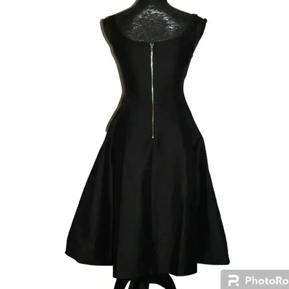 NWOT Kate Spade Black Tiger Lily Applique Fit & Flare Dress sz 4 - Picture 10 of 16